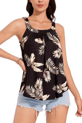Imagem de Camiseta regata ANYFITTING Flowy Halter com sutiã embutido acolchoado