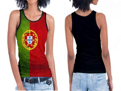 Imagem de Camiseta regata Bandeira Portugal FEMININA Adulto