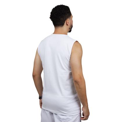 Imagem de Camiseta Regata Camisa Masculina Para Ir A Praia Verão Tecido C/ Elastano Fresco Sol