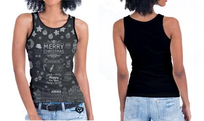 Imagem de Camiseta regata de Natal FEMININA Cinza