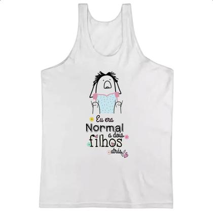 Imagem de Camiseta Regata Dias das mae Flork normal a dois filhos atras