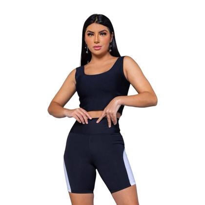 Imagem de Camiseta Regata Dry Fit MALHA FRIA  POLIAMIDA + Short Leg Legging REDINHA Conjunto Fitness 549