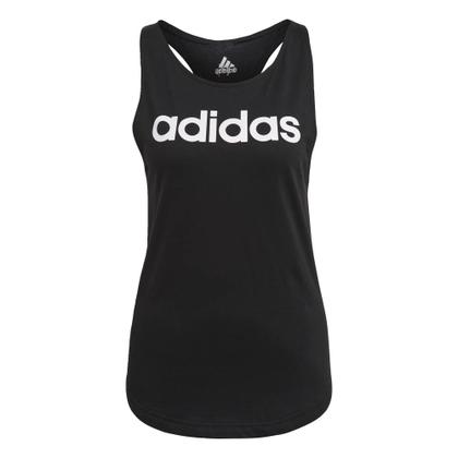 Imagem de Camiseta regata feminina adidas Linear preta/branca tamanho L