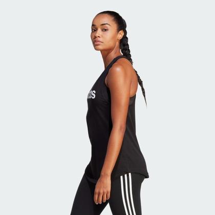 Imagem de Camiseta regata feminina adidas Linear preta/branca tamanho L