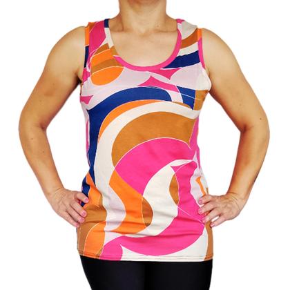 Imagem de Camiseta Regata Feminina Básica Estampas Sortidas Viscolycra Pp ao Plus Size