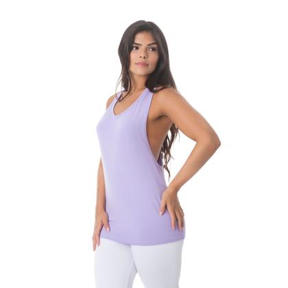 Imagem de Camiseta Regata Feminina Cavada Academia Power Emotion Lilas