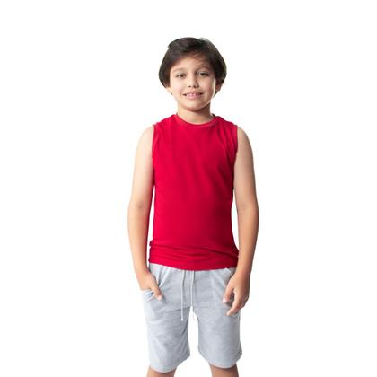 Imagem de Camiseta Regata Infantil Menino Algodão Kit com 4