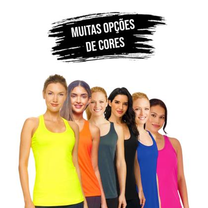 Imagem de Camiseta REGATA MALHA FRIA POLIAMIDA feminina Dry tecido furadinho Academia Fitness Corrida 658