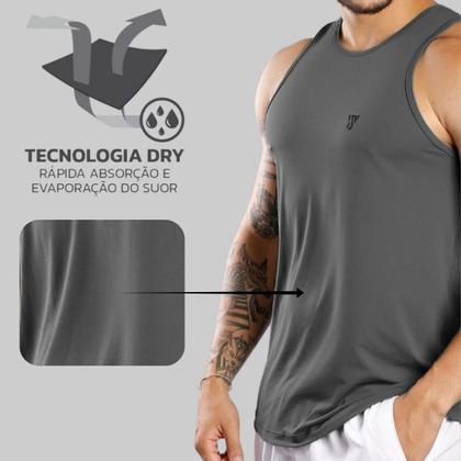 Imagem de Camiseta Regata Masculina Treino Dry Lisa Básica Academia