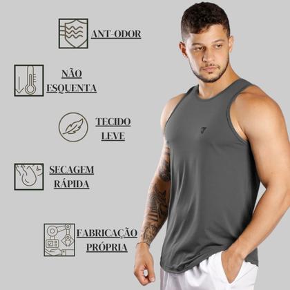 Imagem de Camiseta Regata Masculina Treino Dry Lisa Básica Academia