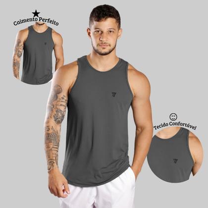 Imagem de Camiseta Regata Masculina Treino Dry Lisa Básica Academia