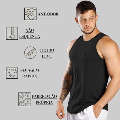 Imagem de Camiseta Regata Masculina Treino Dry Lisa Básica Academia