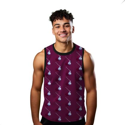 Imagem de Camiseta Regata Verão Estilo Moda Praia Enfeite Natal Bolinhas Prata 1043