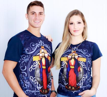 Imagem de Camiseta Religiosa Católica Jesus das Santas Chagas CTF1004