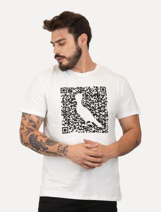 Imagem de Camiseta Reserva Masculina Regular Greenk QR Code Branca