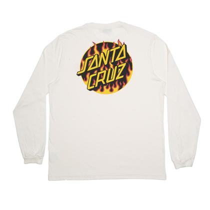 Imagem de Camiseta Santa Cruz Manga Longa Thrasher Flame Dot Off White