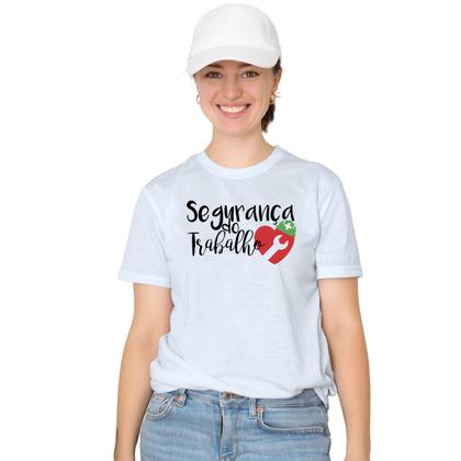 Imagem de Camiseta Segurança Do Trabalho Camisa Personalizada Blusa Adulto Algodão com Poliéster