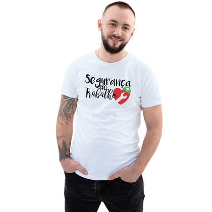 Imagem de Camiseta Segurança Do Trabalho Camisa Personalizada Blusa Adulto Algodão com Poliéster