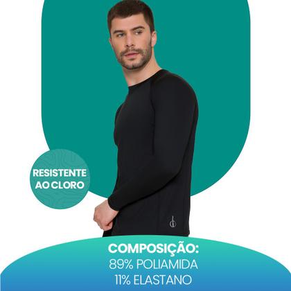 Imagem de Camiseta Selene Básica De Manga Longa Masculina Felpa Segunda Pele Sport Academia