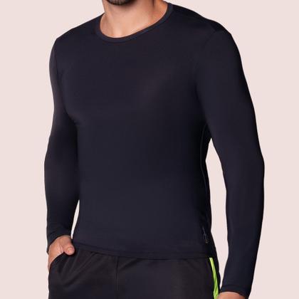 Imagem de Camiseta Selene Manga Longa De Proteção Solar UV50+ Masculina Lisa Básica Original