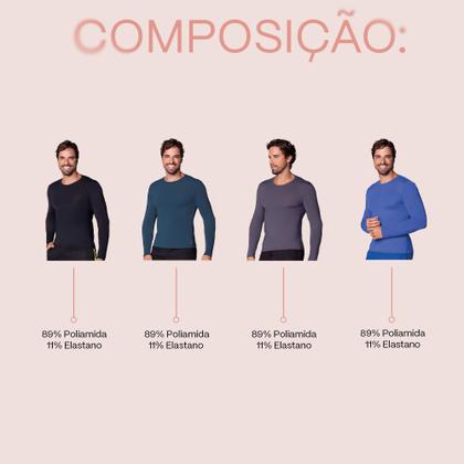 Imagem de Camiseta Selene Manga Longa De Proteção Solar UV50+ Masculina Lisa Básica Original