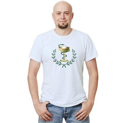 Imagem de Camiseta Símbolo Farmácia Camisa Personalizada Blusa Adulto Algodão com Poliéster