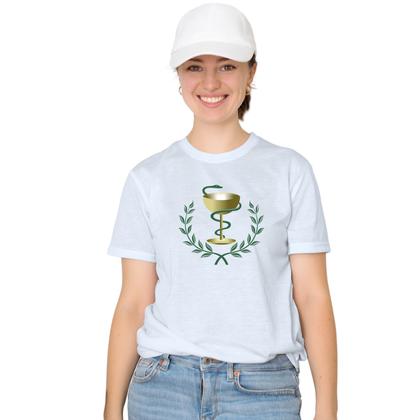 Imagem de Camiseta Símbolo Farmácia Camisa Personalizada Blusa Adulto Algodão com Poliéster