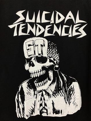 Camiseta Suicidal Tendencies com Estampa de Caveira ST - Rock e