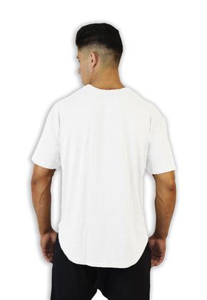 Imagem de Camiseta Swag Longa Barra Alongada Lisa Branca