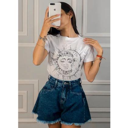 Imagem de Camiseta T-Shirt Feminina de algodão Sol e Lua