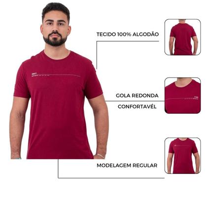 Imagem de Camiseta T-shirt Masculina Regular Estampada Bordo TXC Original
