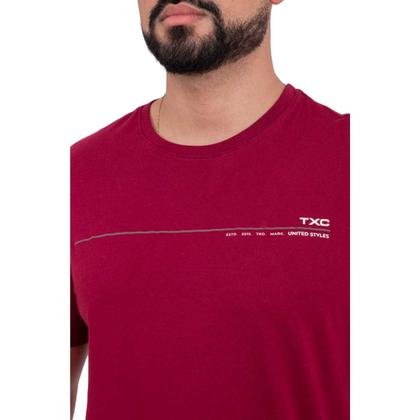 Imagem de Camiseta T-shirt Masculina Regular Estampada Bordo TXC Original