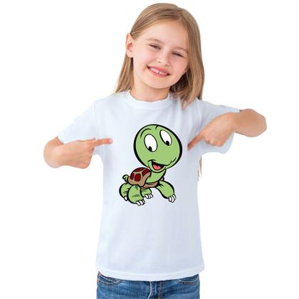 Imagem de Camiseta Tartaruga Tartaruguinha Camisa Personalizada Blusa Infantil e Juvenil Algodão com Poliéster