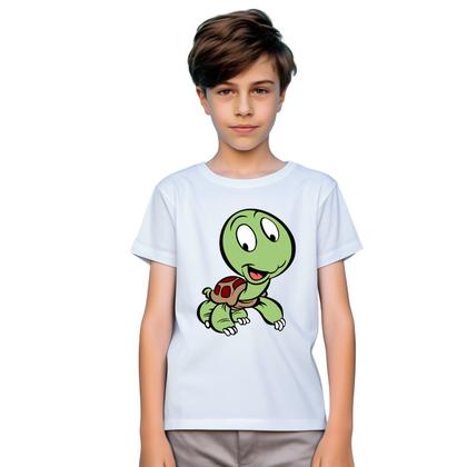 Imagem de Camiseta Tartaruga Tartaruguinha Camisa Personalizada Blusa Infantil e Juvenil Algodão com Poliéster