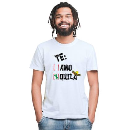 Imagem de Camiseta Te Amo Quila Camisa Personalizada Blusa Adulto Algodão com Poliéster