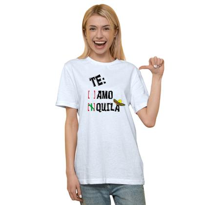 Imagem de Camiseta Te Amo Quila Camisa Personalizada Blusa Adulto Algodão com Poliéster