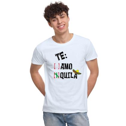 Imagem de Camiseta Te Amo Quila Camisa Personalizada Blusa Adulto Algodão com Poliéster
