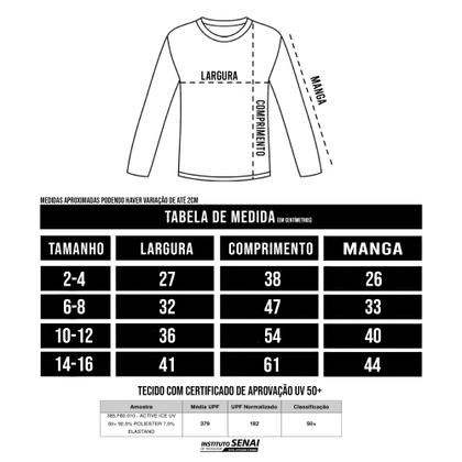 Imagem de Camiseta Térmica Proteção UV Original Segunda Pele Manga Longa Solar Infantil PLT 351