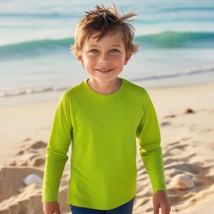 uv infantil camisa protetor solar manga longa