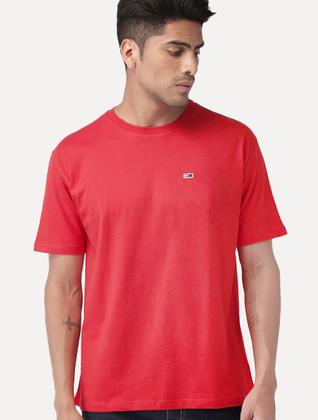 Imagem de Camiseta Tommy Jeans Masculina Slim C-Neck Flag Vermelha