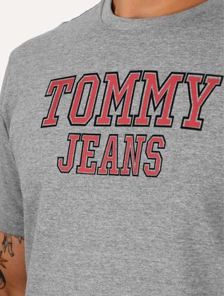 Imagem de Camiseta Tommy Jeans Regular College Print Cinza Mescla