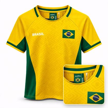 Imagem de Camiseta Torcedor Brasil Bandeira Copa Do Mundo Braziline
