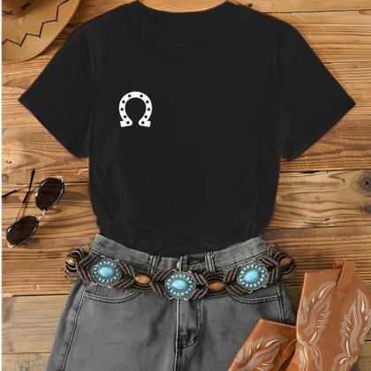 Imagem de Camiseta Unissex Estampa Country Ferradura Cowgirl Festa