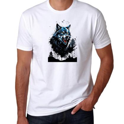 Imagem de Camiseta Unissex Lobo arte psicodelica