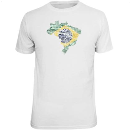 Imagem de Camiseta Unissex Mapa Brasil Estados em nome