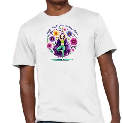 Imagem de Camiseta Unissex Namaste Yoga Girl Flowers