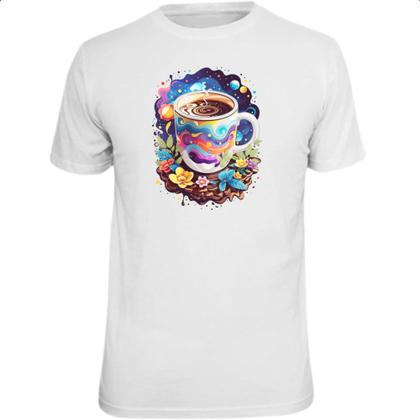 Imagem de Camiseta Unissex Xicara de cafe na galaxia