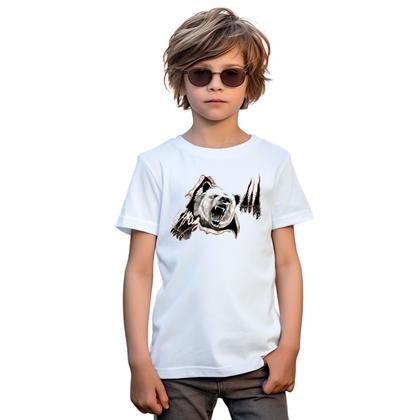 Imagem de Camiseta Urso Attack Camisa Personalizada Blusa Infantil e Juvenil Algodão com Poliéster