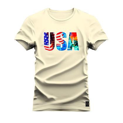 Imagem de Camiseta Varias Cores Estampada Confortável Usa Cores