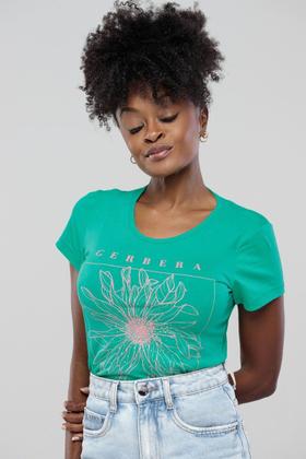 Imagem de Camiseta - Verde Estampada